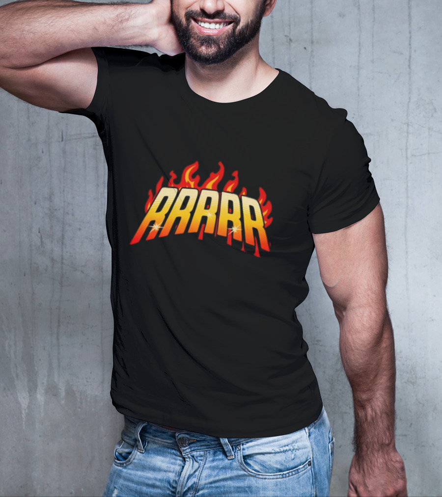 Rrr Fire Text Limited Slangteez Funny Tee T-Shirt