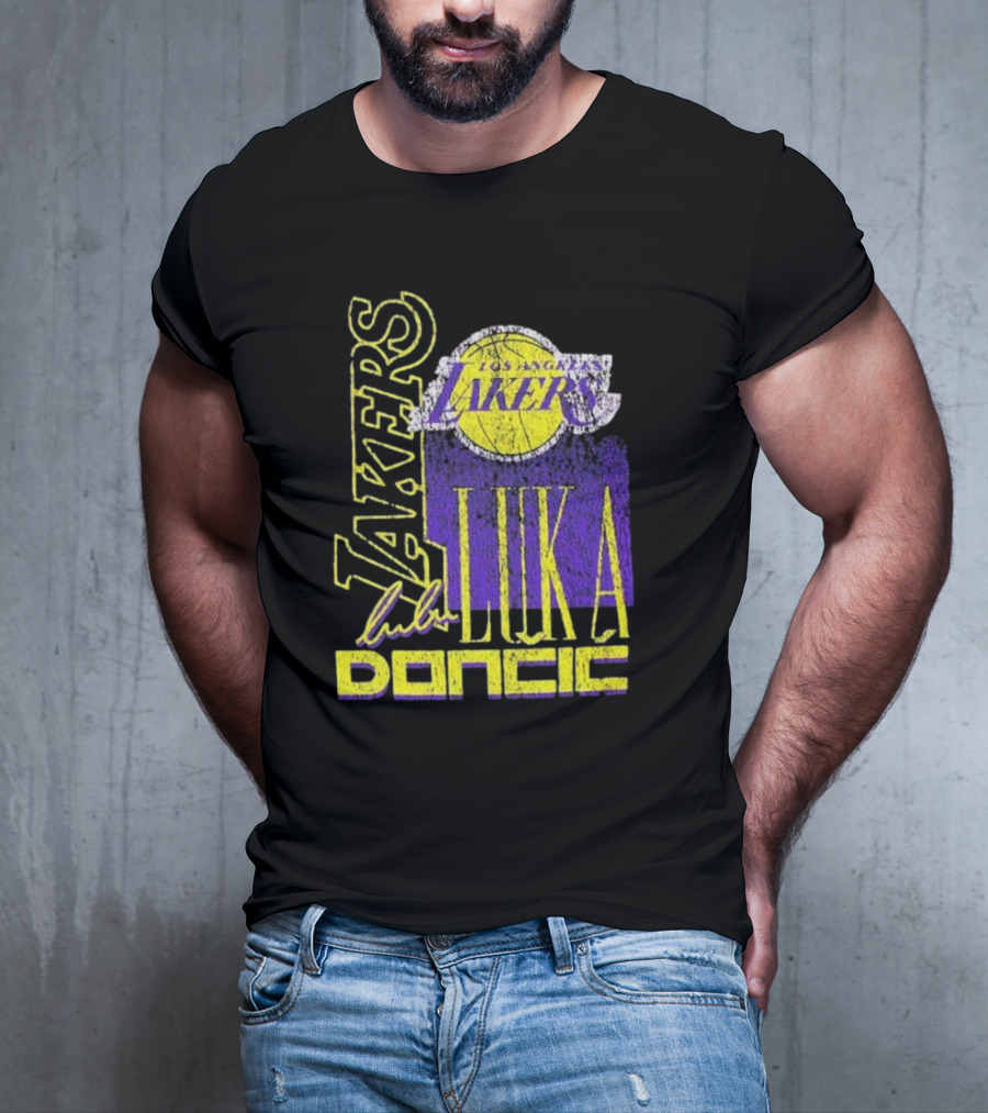 Los Angeles Lakers Luka Doncic NBA Player New Era T-Shirt
