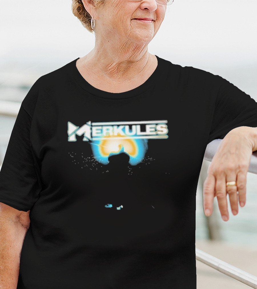 Merkules Into The Light Silhouette Against Sunburst T-Shirt