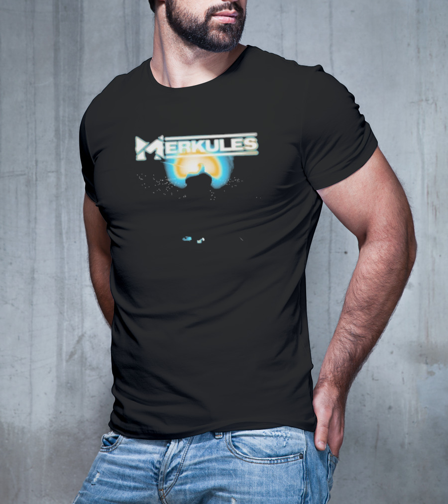 Merkules Into The Light Silhouette Against Sunburst T-Shirt