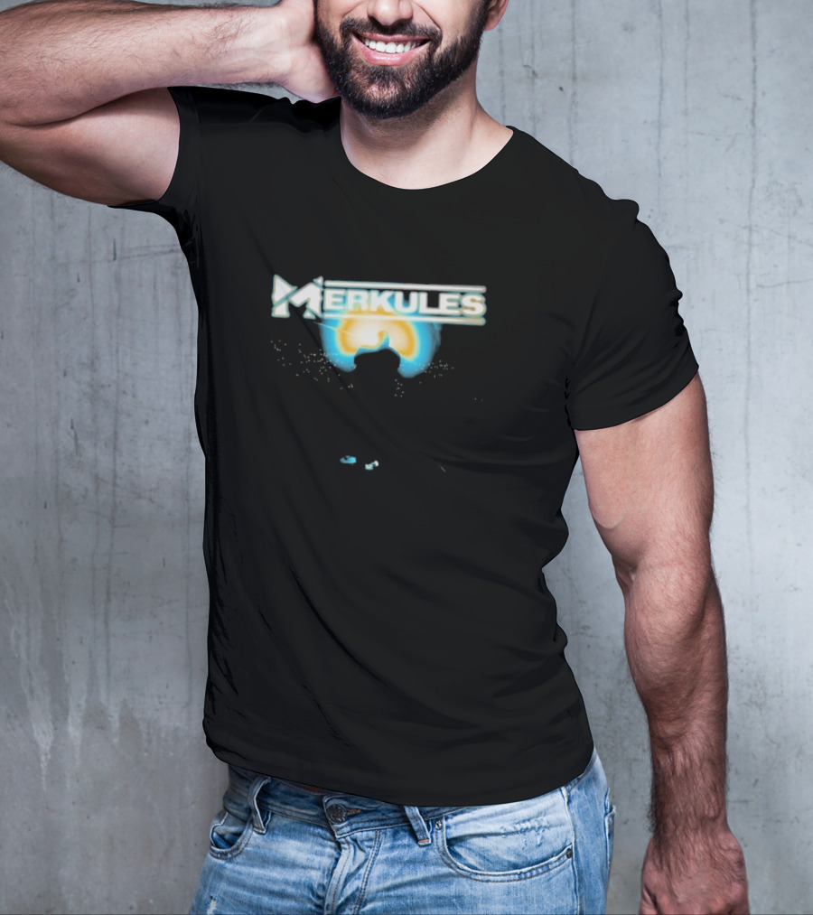 Merkules Into The Light Silhouette Against Sunburst T-Shirt