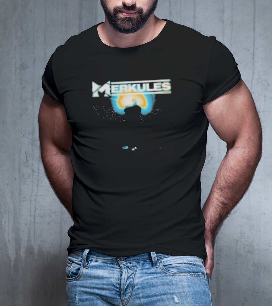 Merkules Into The Light Silhouette Against Sunburst T-Shirt