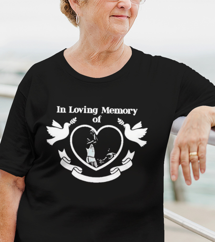New York Knicks In Loving Memory Of Dick Barnett 2025 Doves Heart Ribbon T-Shirt
