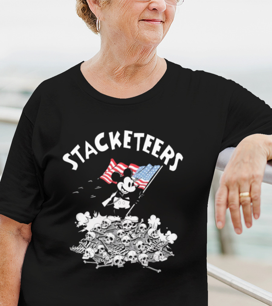 Stacketeers Mickey Mouse American Flag T-Shirt
