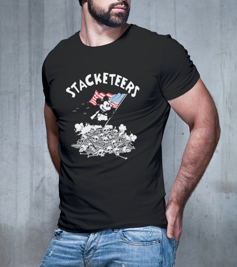 Stacketeers Mickey Mouse American Flag T-Shirt