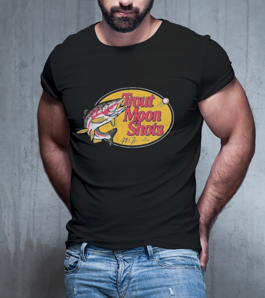 Trout Moon Shots Fish Baseball Los Angeles Angels Mike Trout T-Shirt