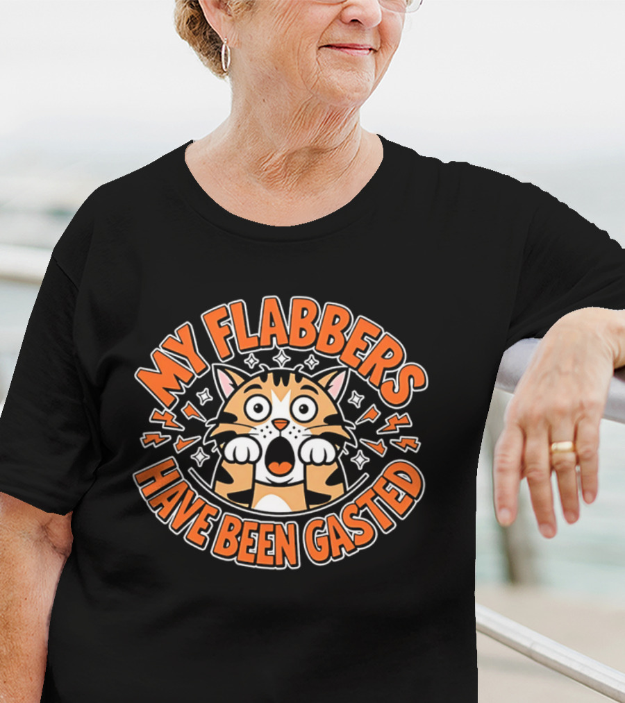My Flabbers Have Been Gasted Cat Cartoon Expression T-Shirt