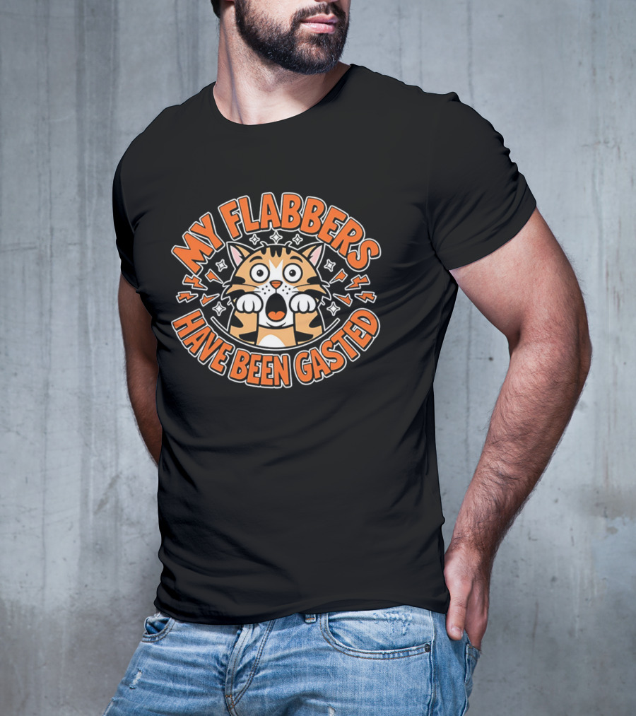 My Flabbers Have Been Gasted Cat Cartoon Expression T-Shirt