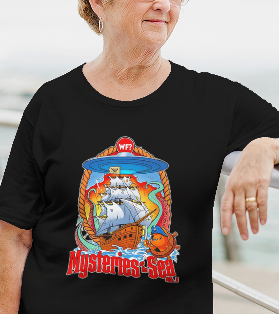 Mysteries Of The Sea Vol. 2 UFO Pirate Ship Cartoon WF? T-Shirt