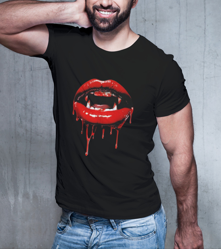 Vampire Lips Dripping Blood Nathan James Edition T-Shirt