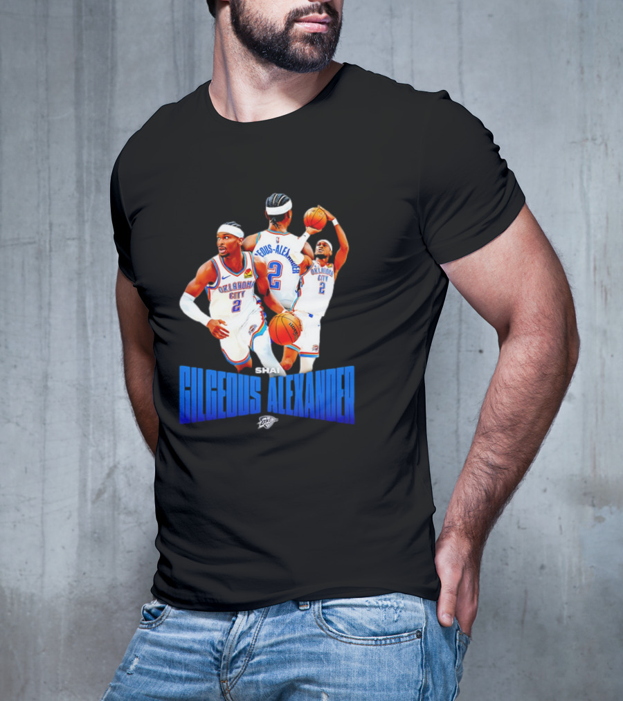 Oklahoma City Thunder Shai Gilgeous-Alexander 2 Basketball Jersey T-Shirt