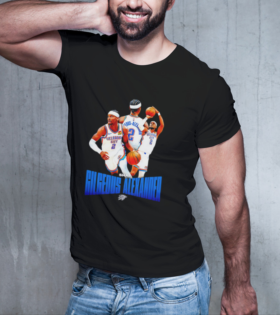 Oklahoma City Thunder Shai Gilgeous-Alexander 2 Basketball Jersey T-Shirt