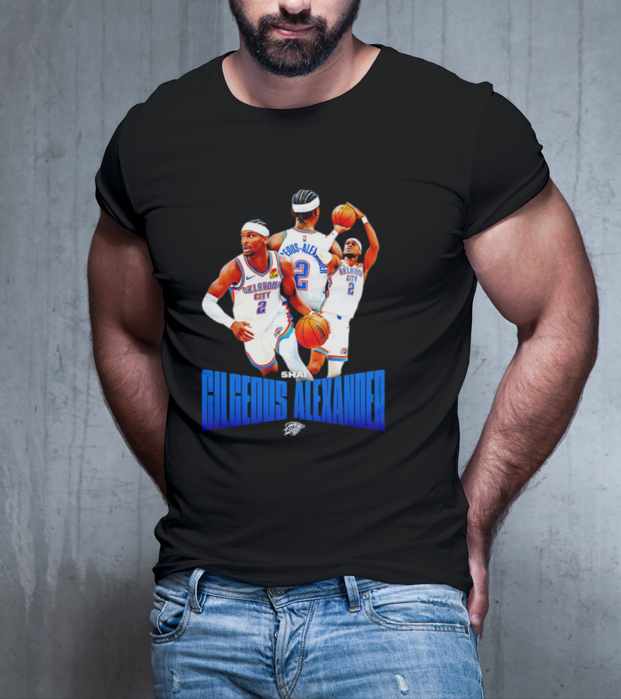 Oklahoma City Thunder Shai Gilgeous-Alexander 2 Basketball Jersey T-Shirt