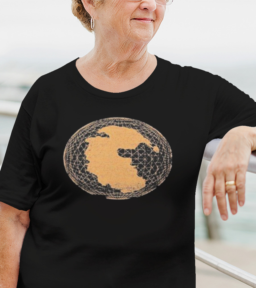 Pangaea Compass Map Retro Grid Earth T-Shirt