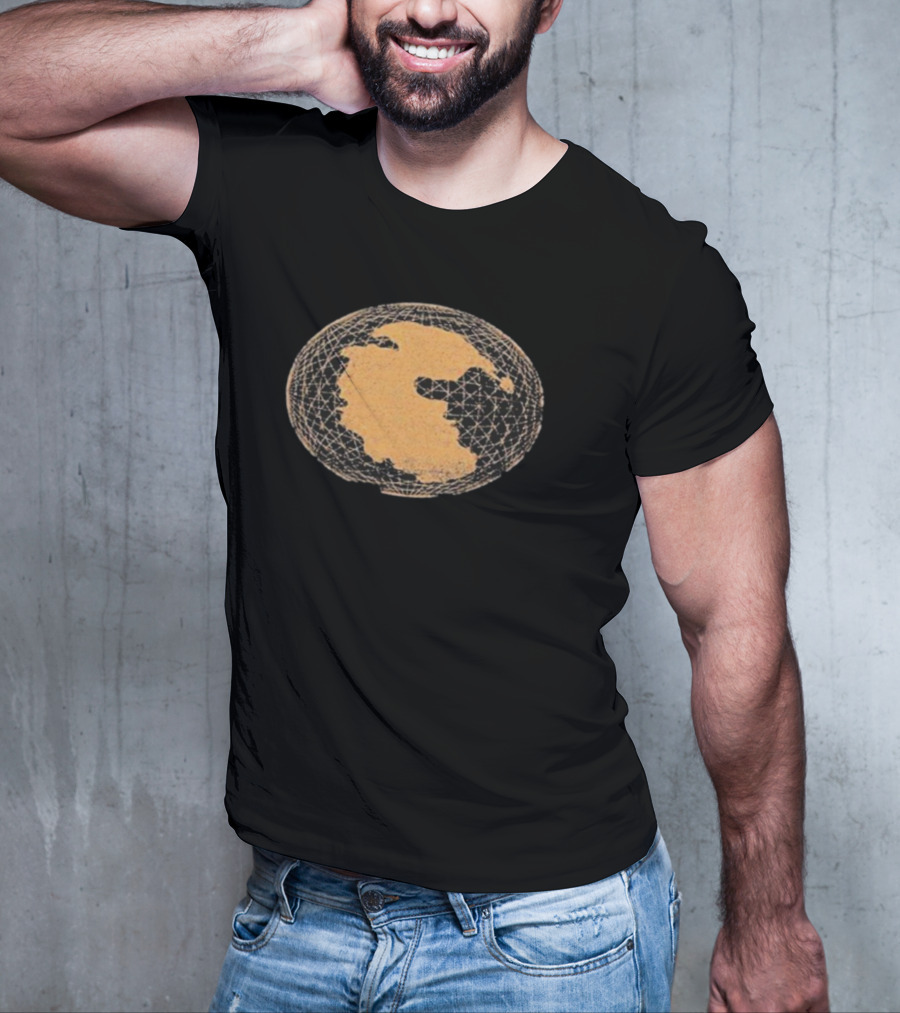 Pangaea Compass Map Retro Grid Earth T-Shirt