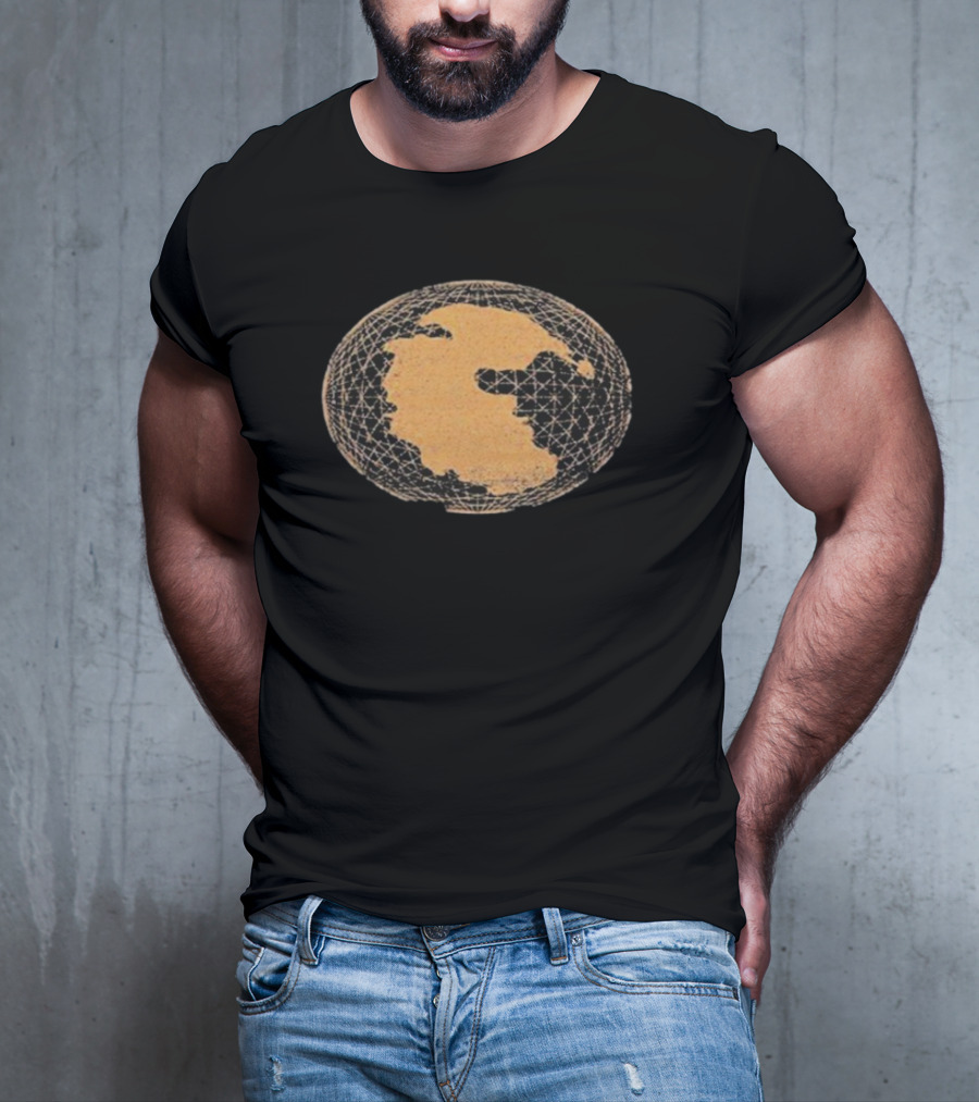 Pangaea Compass Map Retro Grid Earth T-Shirt