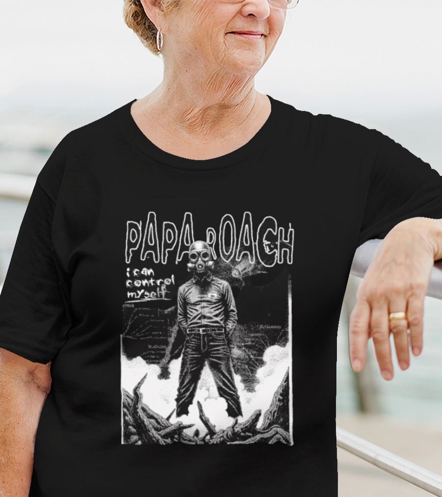 Papa Roach I Can’t Control Myself Gas Mask Art T-Shirt