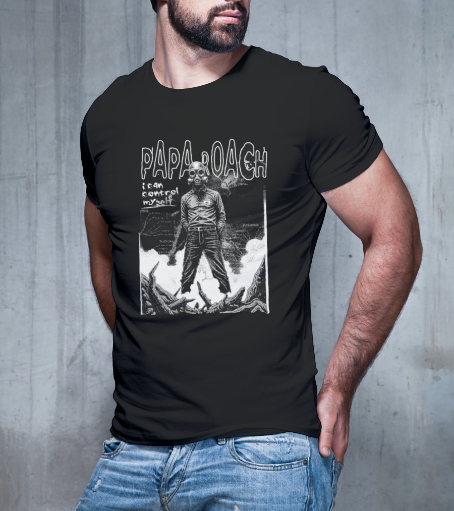 Papa Roach I Can’t Control Myself Gas Mask Art T-Shirt