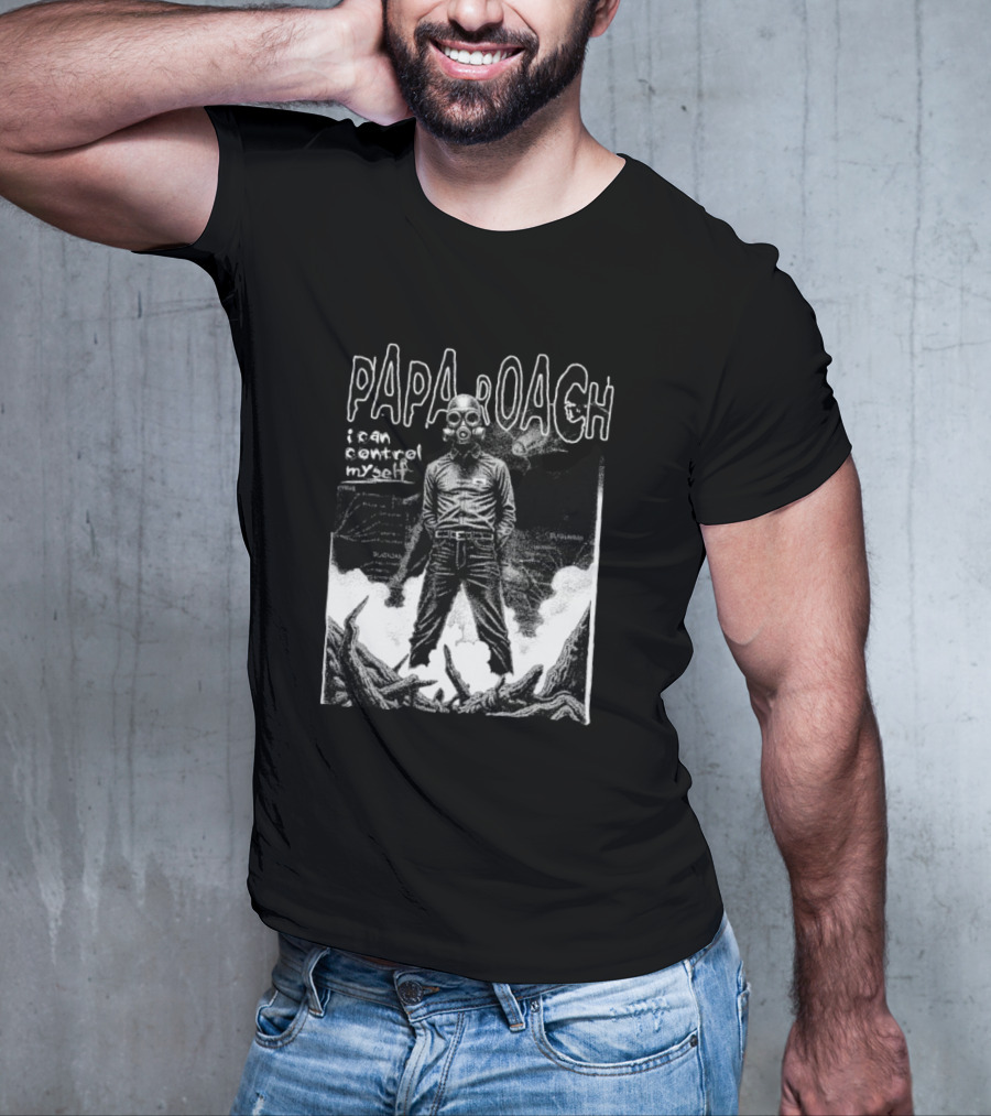 Papa Roach I Can’t Control Myself Gas Mask Art T-Shirt