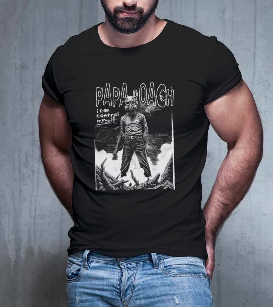 Papa Roach I Can’t Control Myself Gas Mask Art T-Shirt