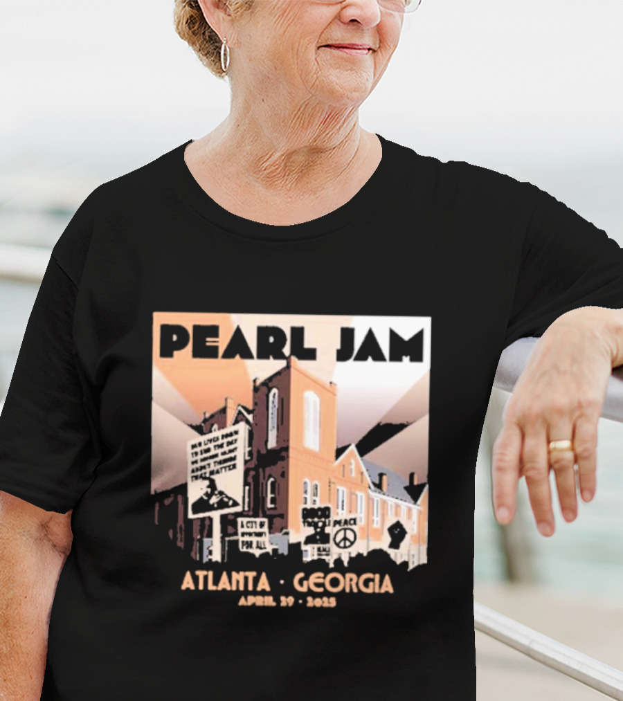 Pearl Jam Atlanta Georgia April 29 2025 Event Dark Matter US Tour T-Shirt
