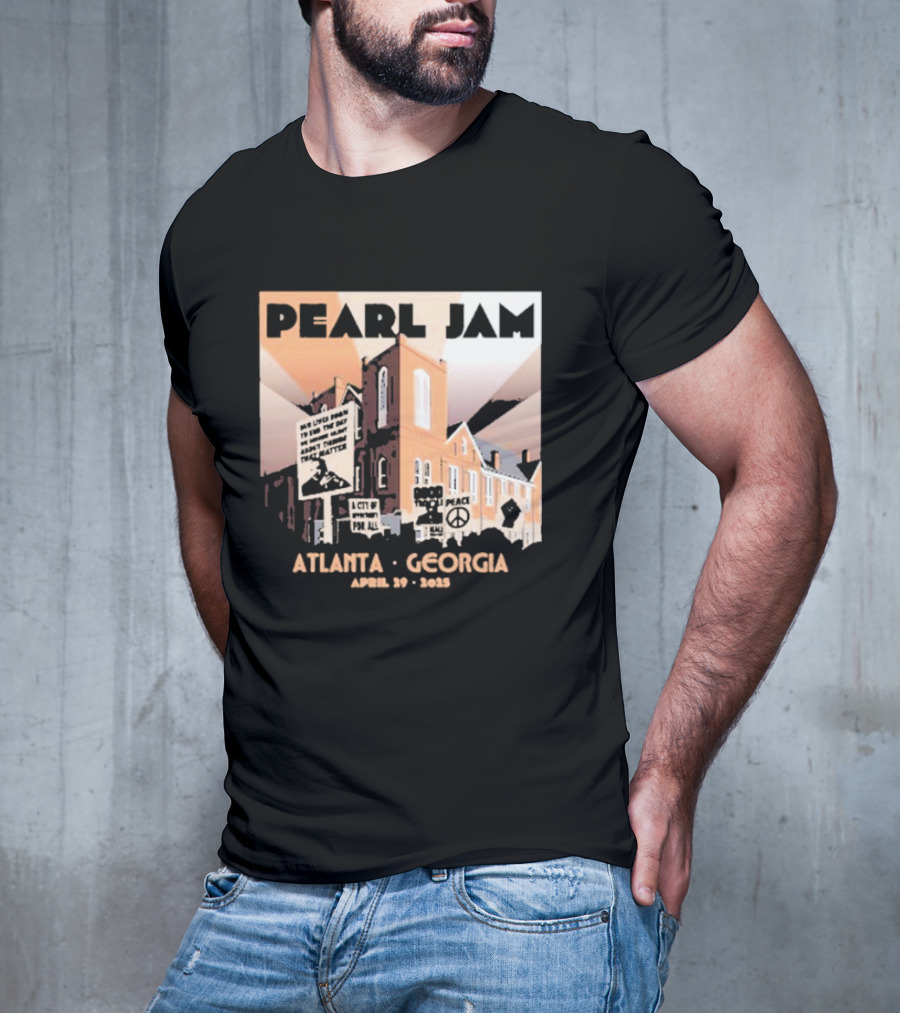 Pearl Jam Atlanta Georgia April 29 2025 Event Dark Matter US Tour T-Shirt