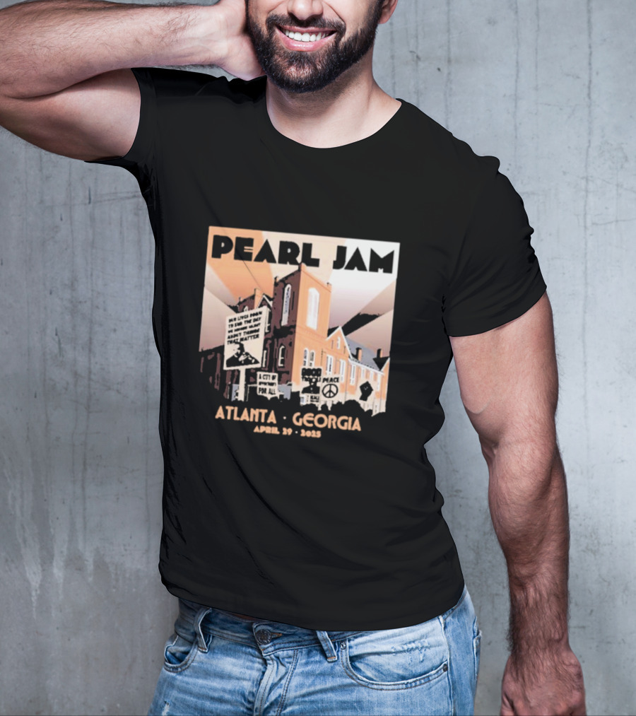 Pearl Jam Atlanta Georgia April 29 2025 Event Dark Matter US Tour T-Shirt