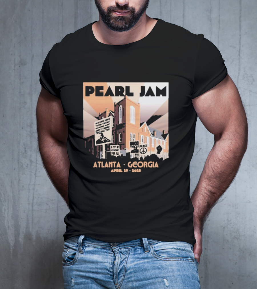 Pearl Jam Atlanta Georgia April 29 2025 Event Dark Matter US Tour T-Shirt