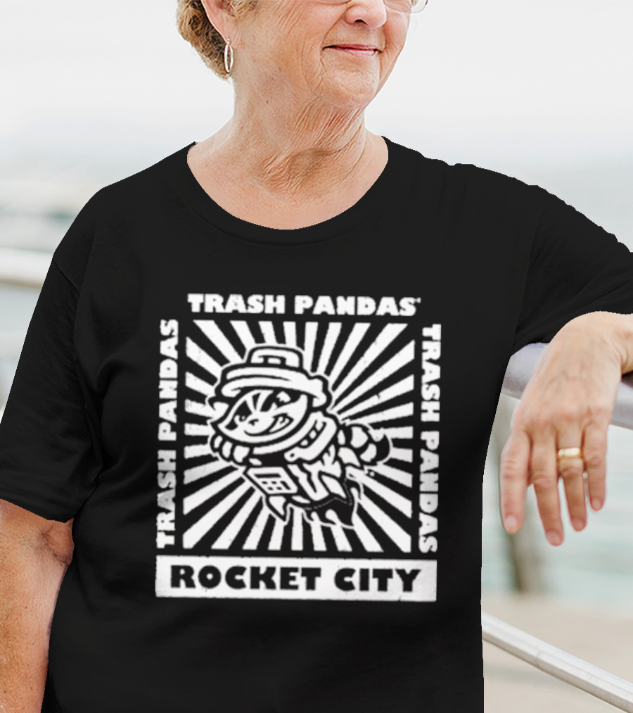 Rocket City Trash Pandas Sunspot Baseball Mascot Vintage Style T-Shirt