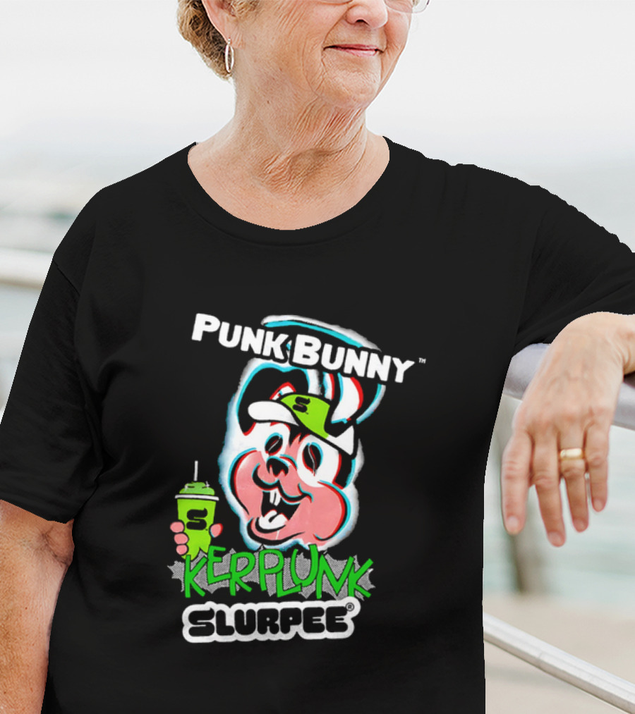 Punk Bunny Kerplunk Slurpee бейсболка заяц напій T-Shirt
