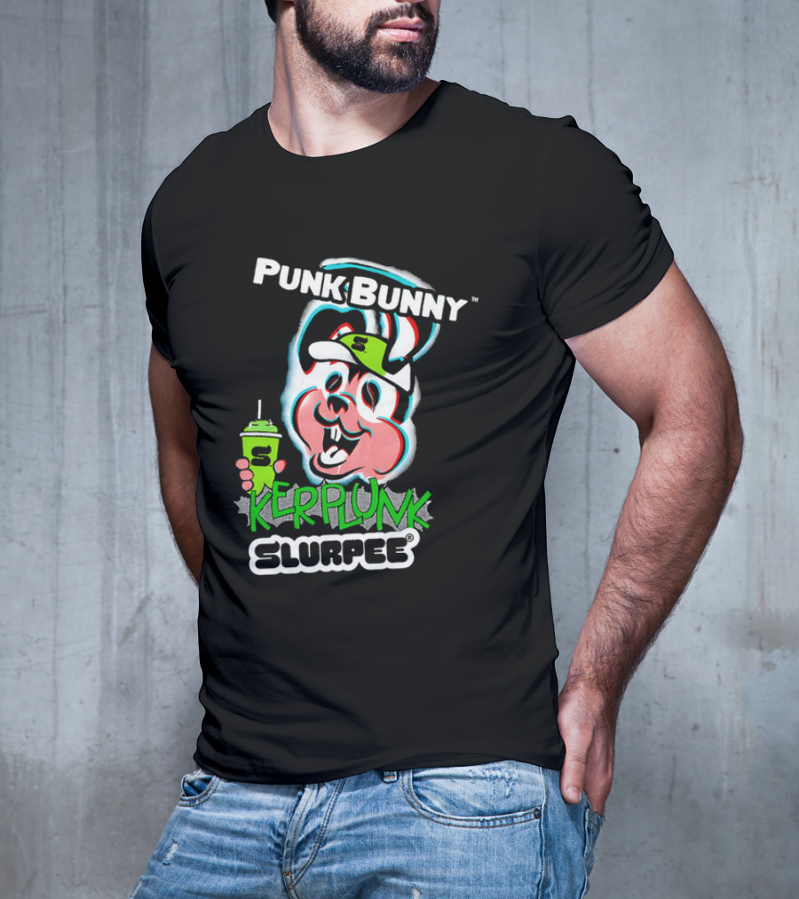 Punk Bunny Kerplunk Slurpee бейсболка заяц напій T-Shirt