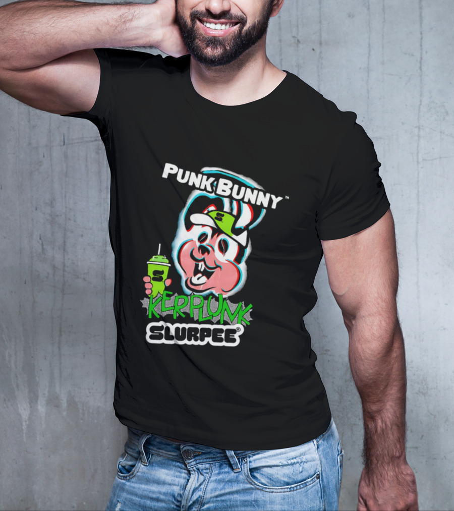 Punk Bunny Kerplunk Slurpee бейсболка заяц напій T-Shirt