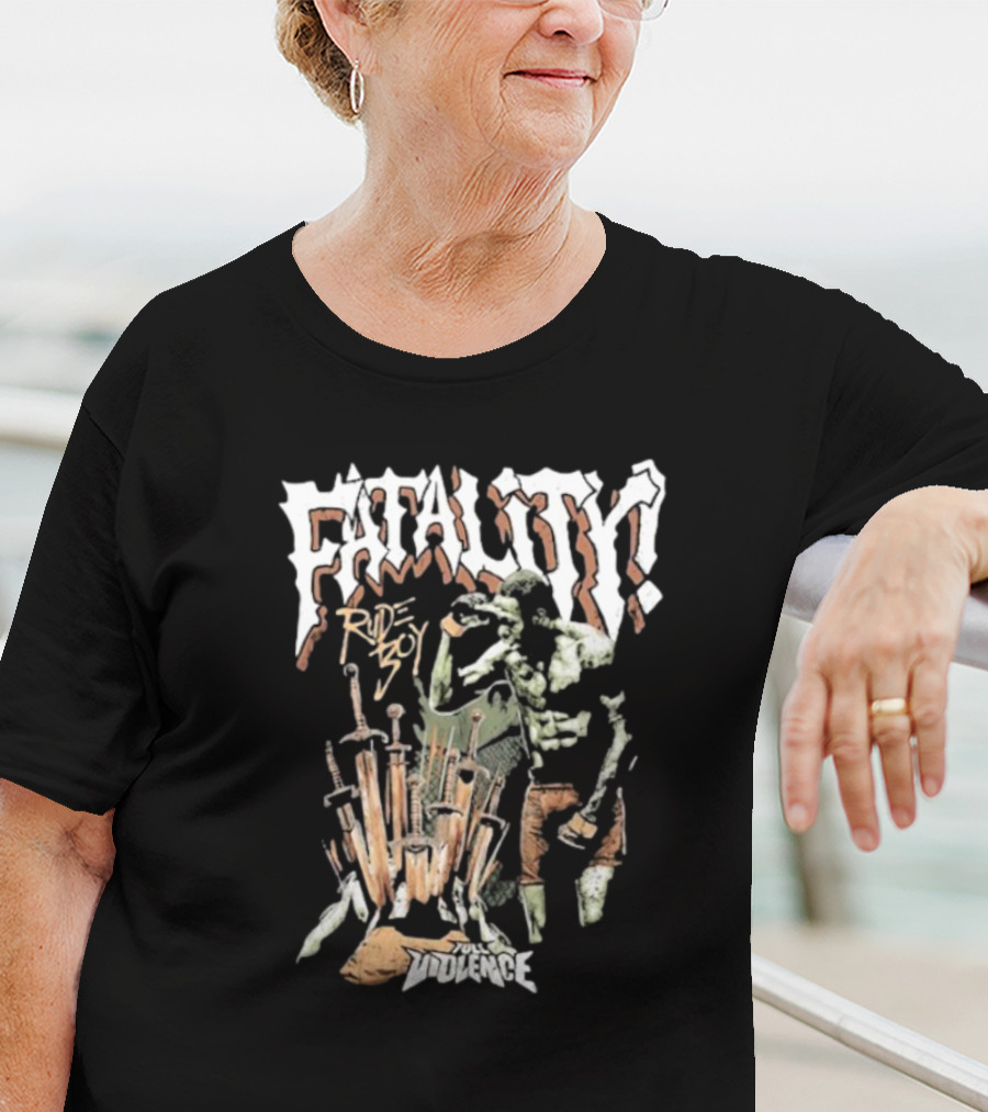 Randy Brown Rudeboy Fatality Full Violence Skeleton Warrior T-Shirt