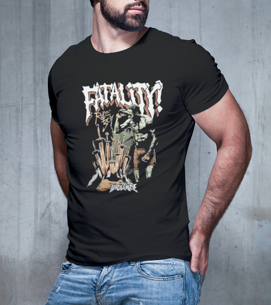 Randy Brown Rudeboy Fatality Full Violence Skeleton Warrior T-Shirt