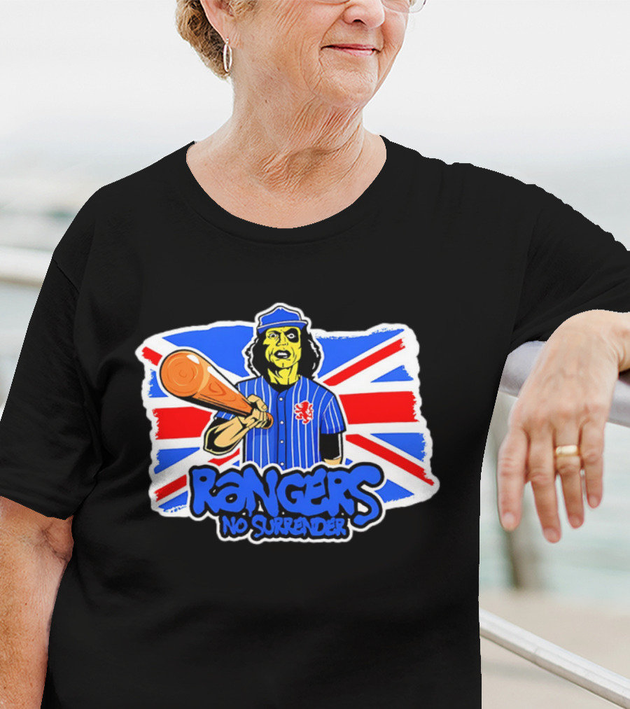 Rangers No Surrender Warrior Baseball British Flag T-Shirt