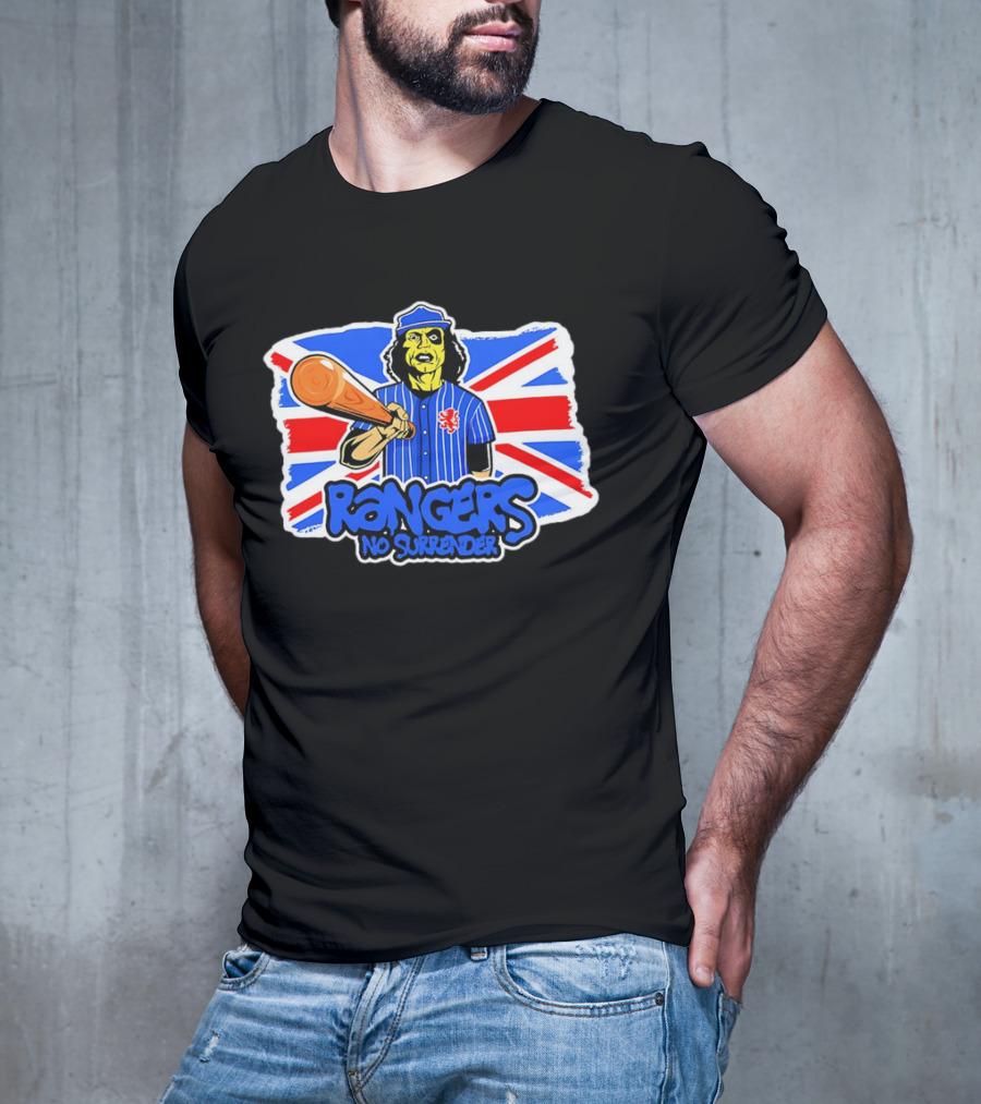 Rangers No Surrender Warrior Baseball British Flag T-Shirt