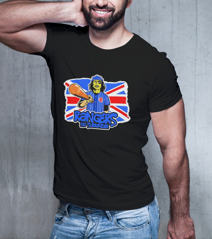 Rangers No Surrender Warrior Baseball British Flag T-Shirt