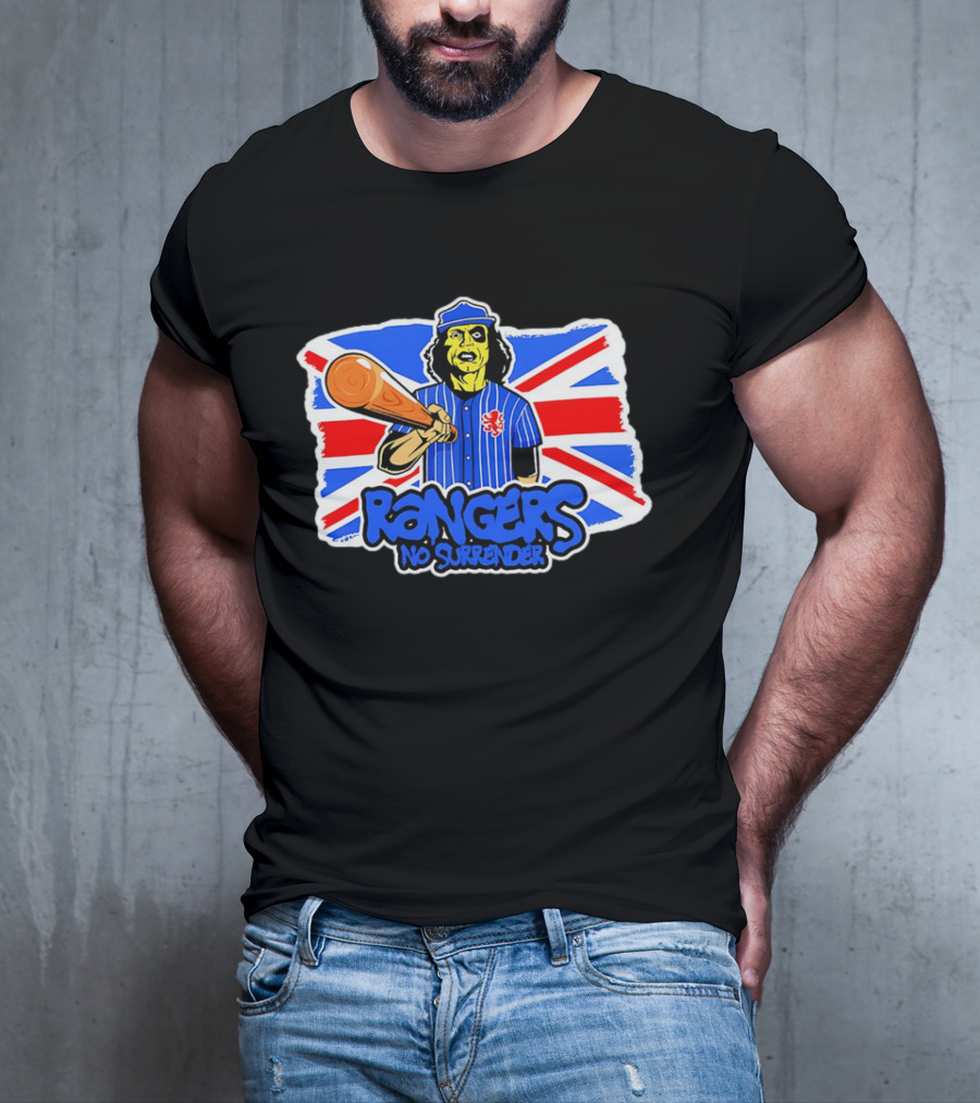 Rangers No Surrender Warrior Baseball British Flag T-Shirt