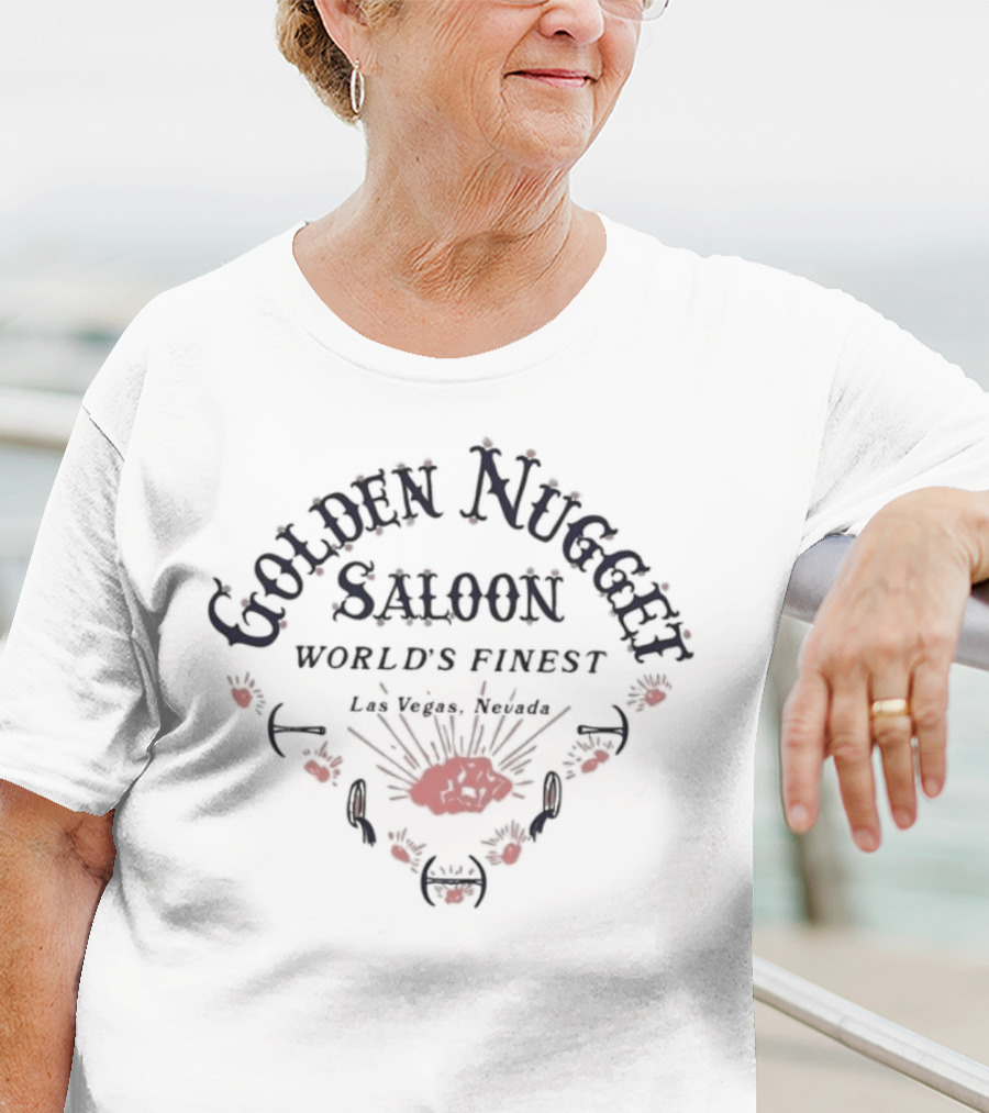 Golden Nugget Saloon World's Finest Las Vegas Vintage Rose T-Shirt