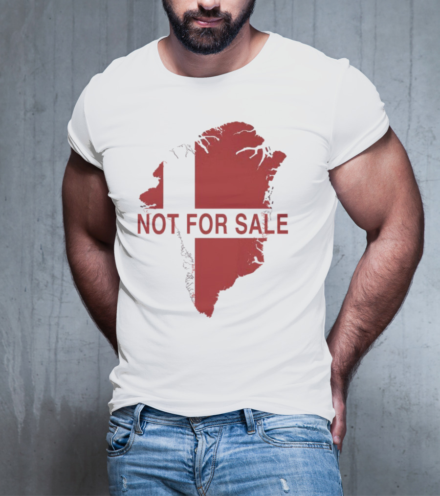 Greenland Not For Sale 2025 Red Map Protest T-Shirt