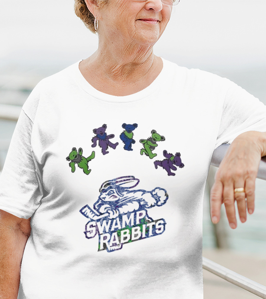 Greenville Swamp Rabbits Grateful Dead Night 2025 Dancing Bears Hockey Event T-Shirt