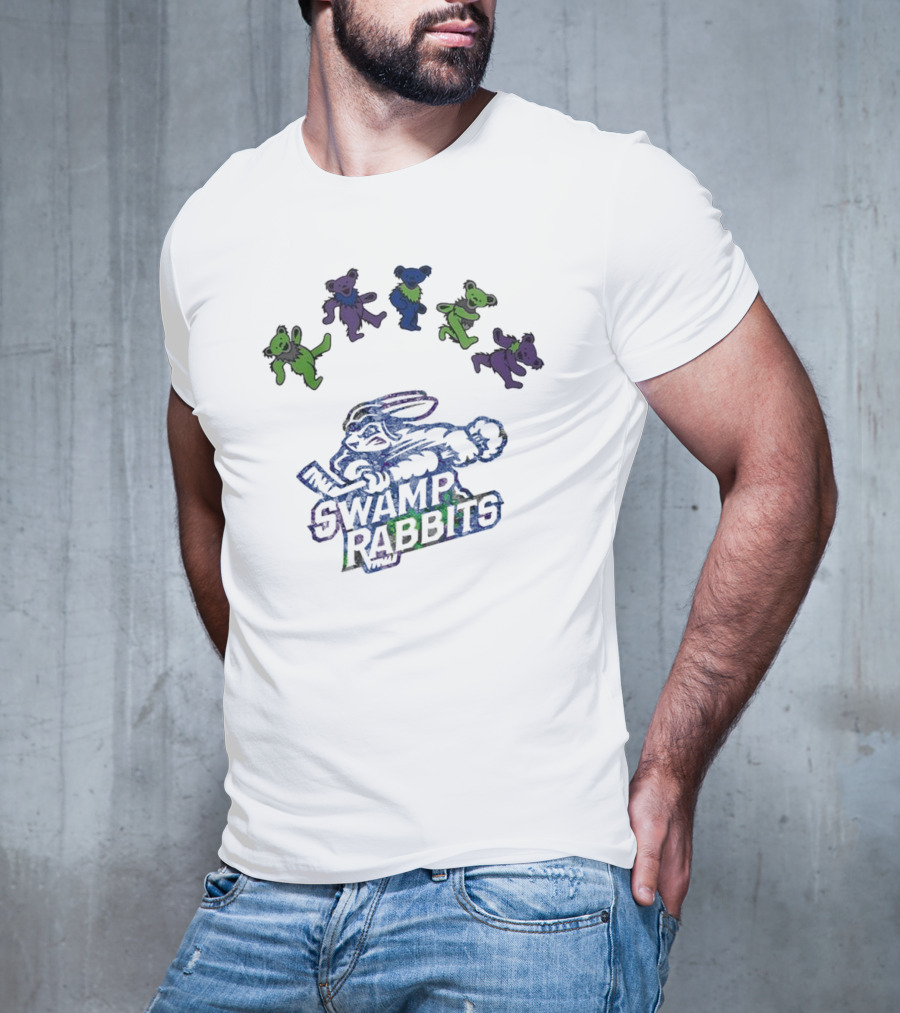 Greenville Swamp Rabbits Grateful Dead Night 2025 Dancing Bears Hockey Event T-Shirt