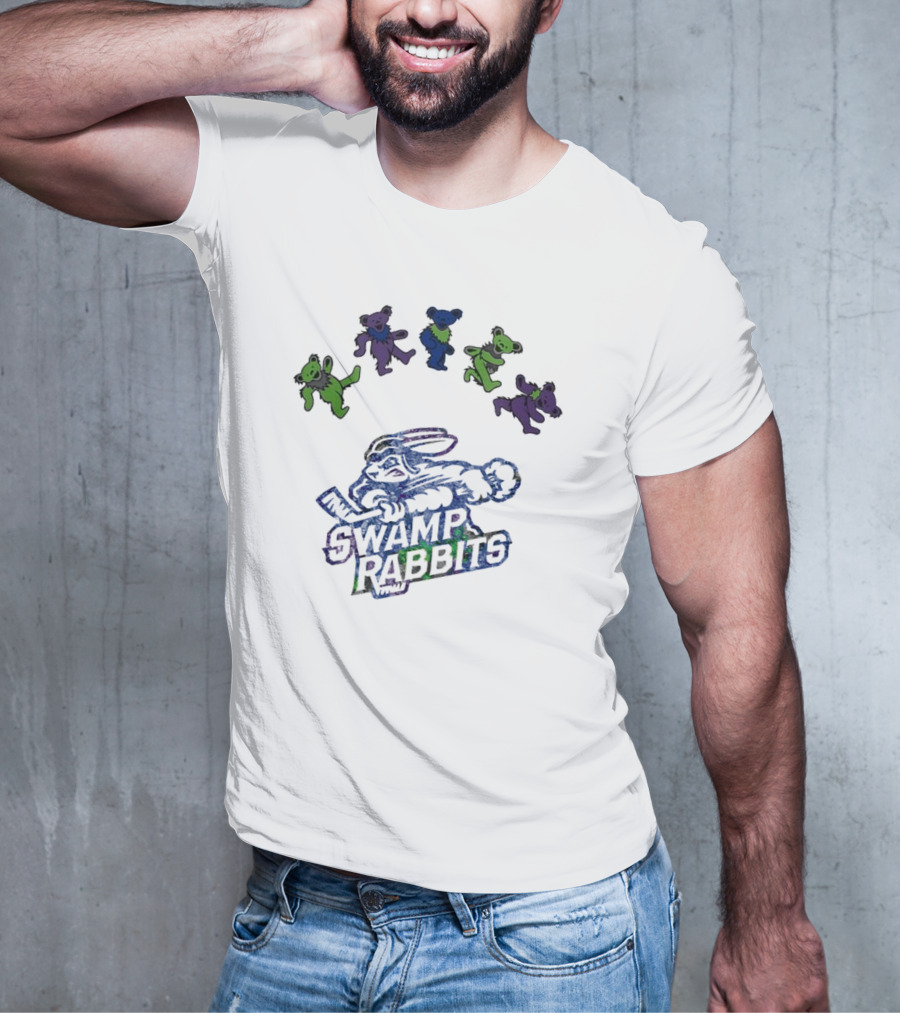 Greenville Swamp Rabbits Grateful Dead Night 2025 Dancing Bears Hockey Event T-Shirt