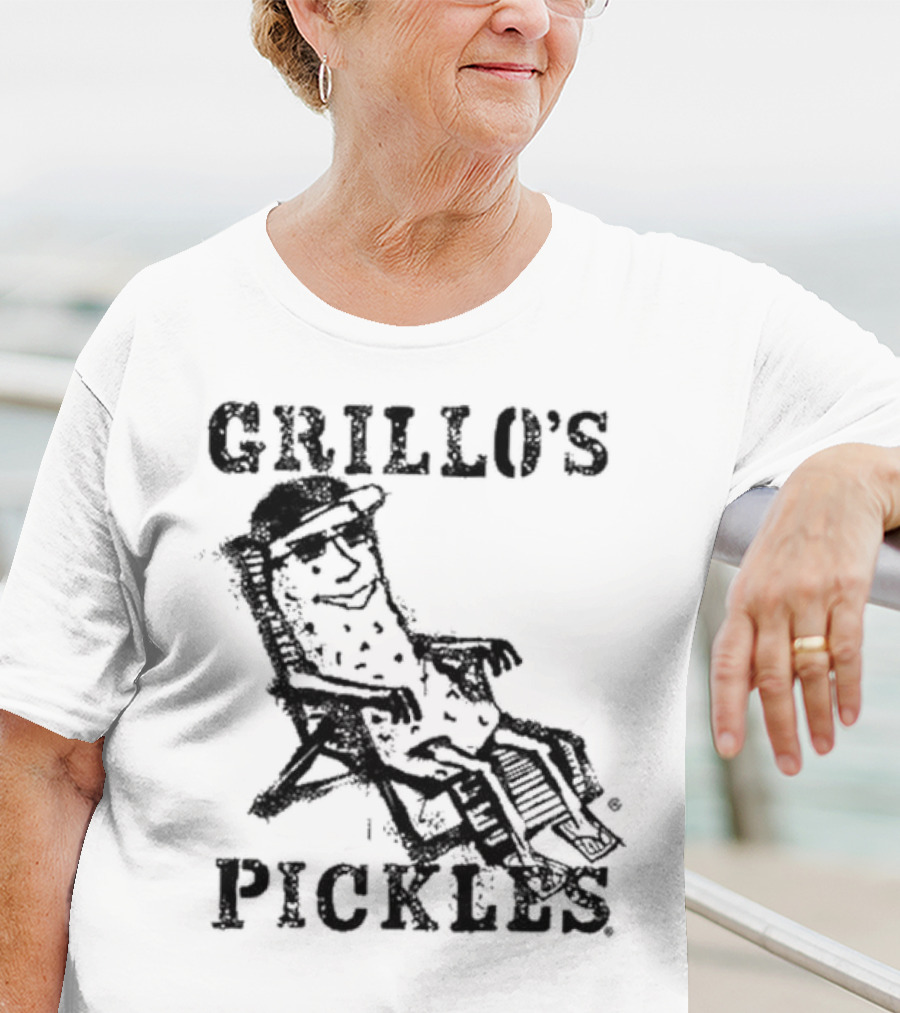 Grillo's Pickles Graffiti Pickle Image T-Shirt