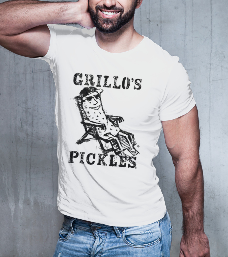 Grillo's Pickles Graffiti Pickle Image T-Shirt