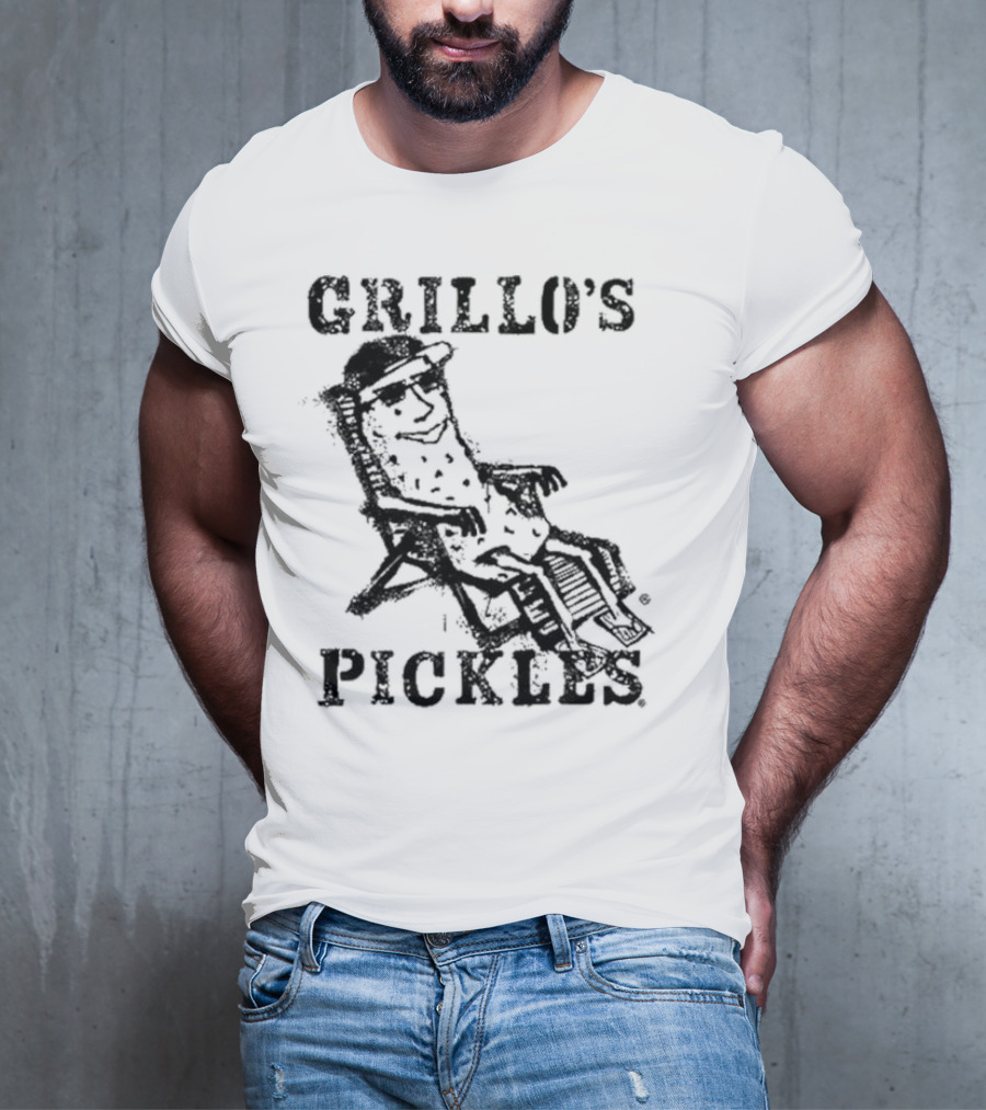 Grillo's Pickles Graffiti Pickle Image T-Shirt