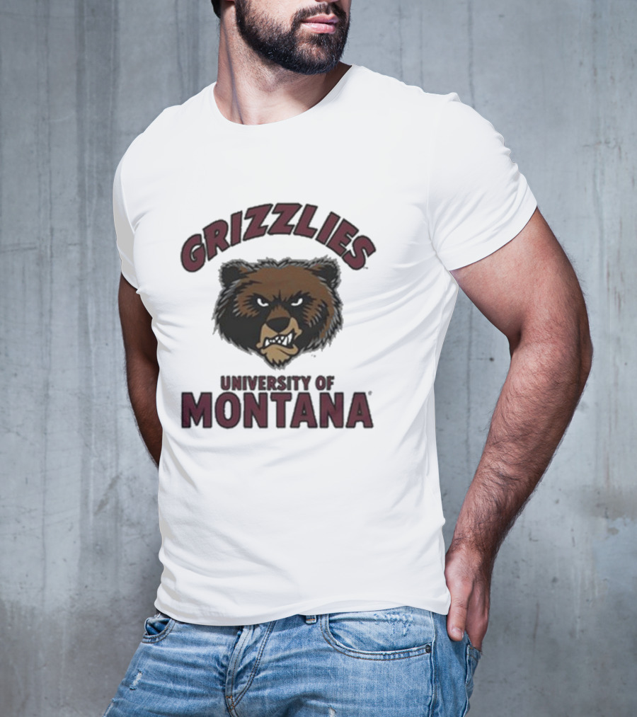 Grizzlies University Of Montana Bear Head T-Shirt