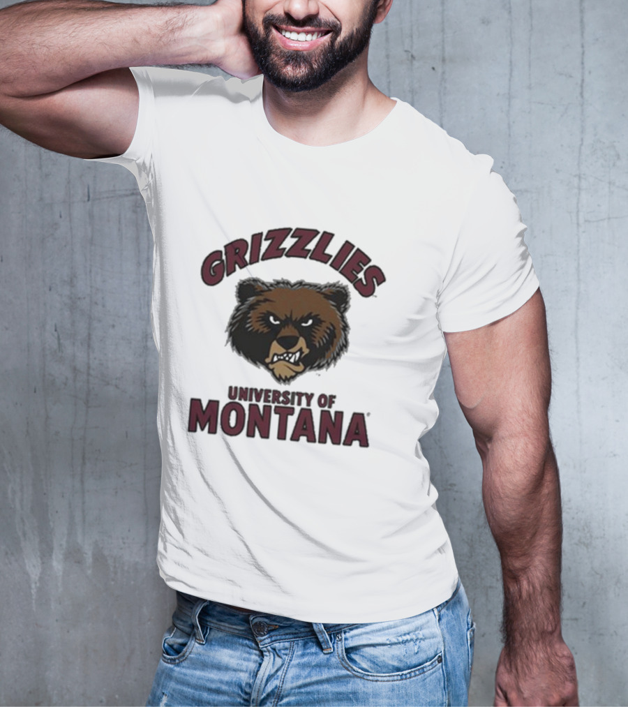 Grizzlies University Of Montana Bear Head T-Shirt