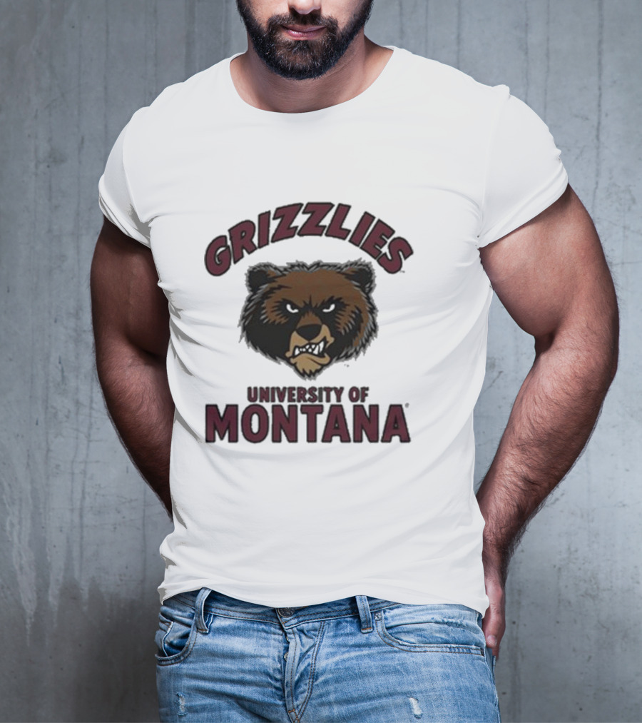 Grizzlies University Of Montana Bear Head T-Shirt