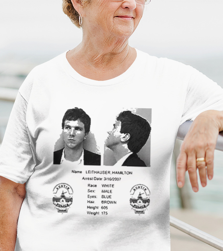 "Leithauser Hamilton Shot Los Feliz Police FBI 57484Z Height 605 Weight 175" T-Shirt